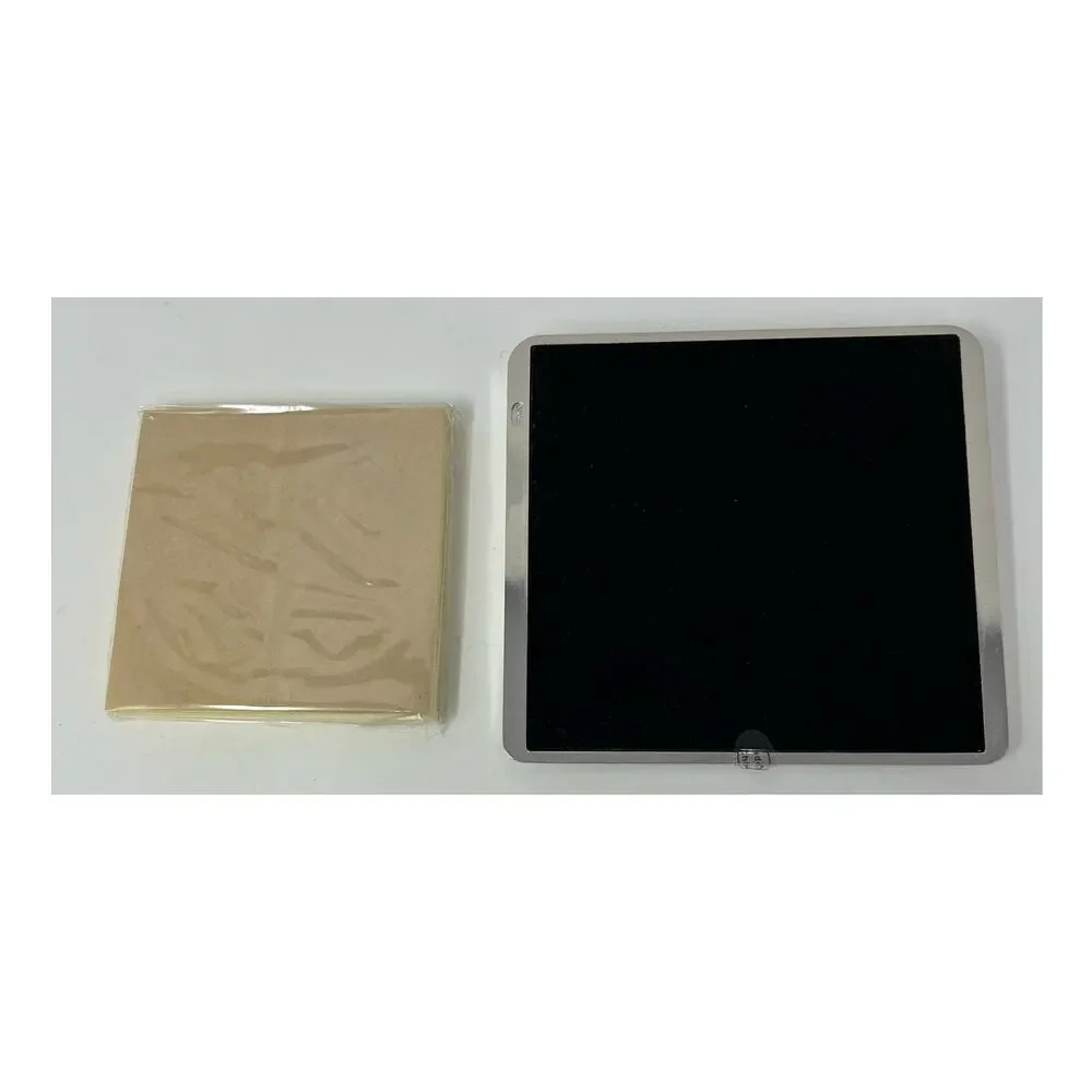 Silver Business Note Pad Holder Felt Bottom Sticky Tape to‎ Hold Note Pad